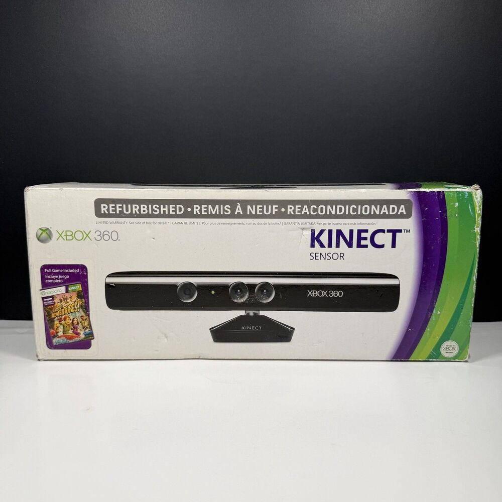 XBOX 360 Kinect Sensor In Open Box With Manuals and Cords Game Included